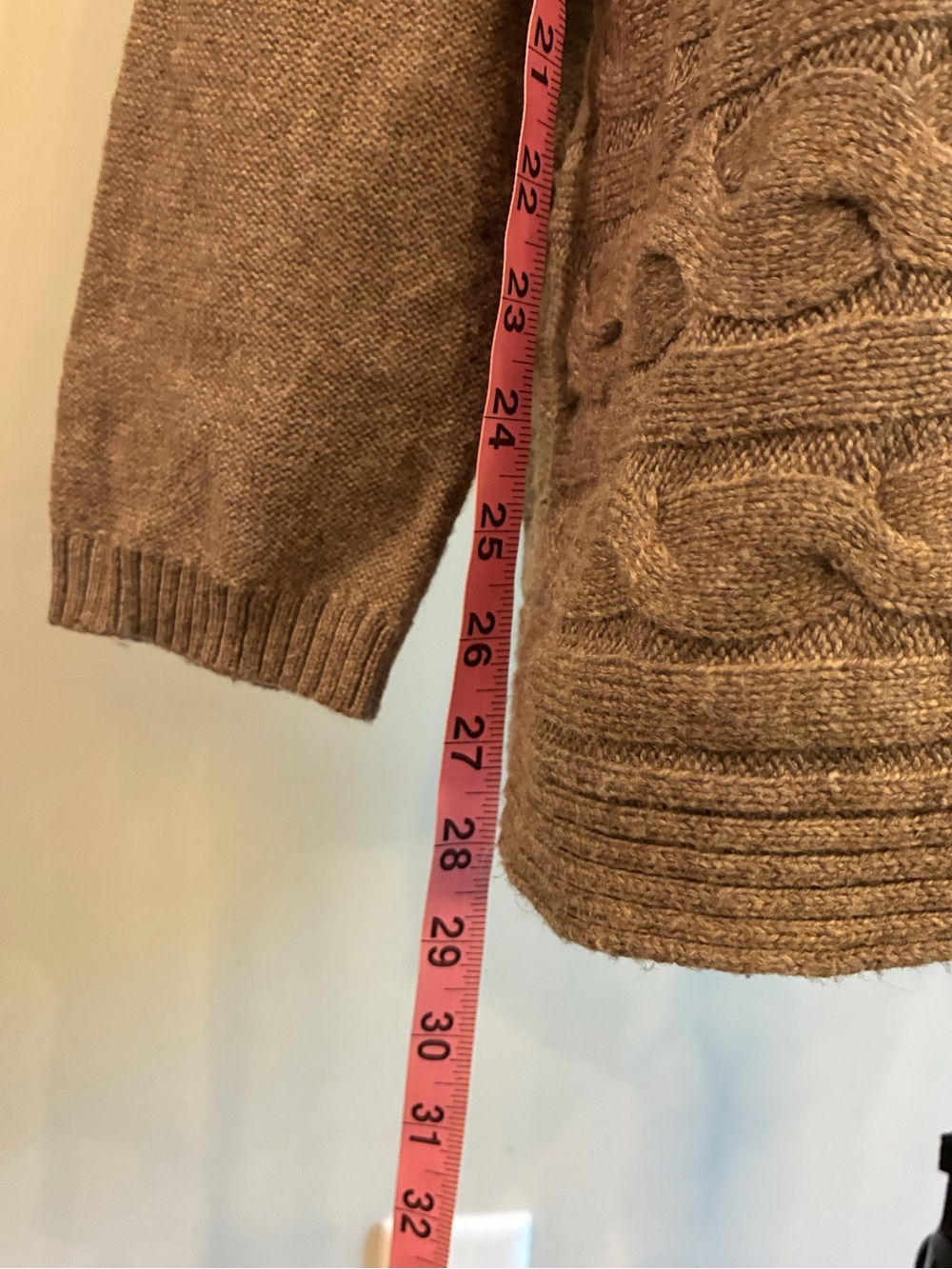 J. Jill Cable Knit Mock Turtleneck Sweater - Taupe - Picture 2 of 7